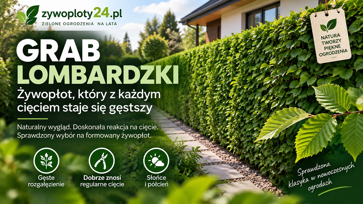 Grab Lombardzki – gęsty formowany żywopłot